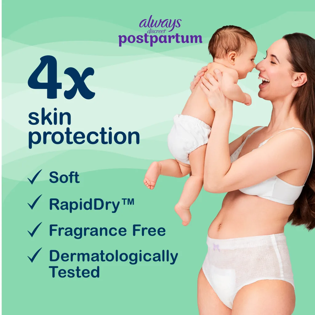 Always Discreet Postpartum 4x skin protection