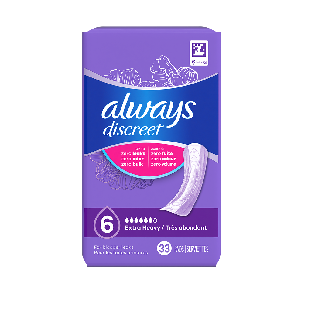 Always エコバッグ　紫 Always Discreet Extra Heavy Regular Pads - 6 Drops | Always Discreet