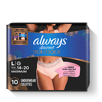 Always Discreet Boutique Incontinence Underwear Peach Large