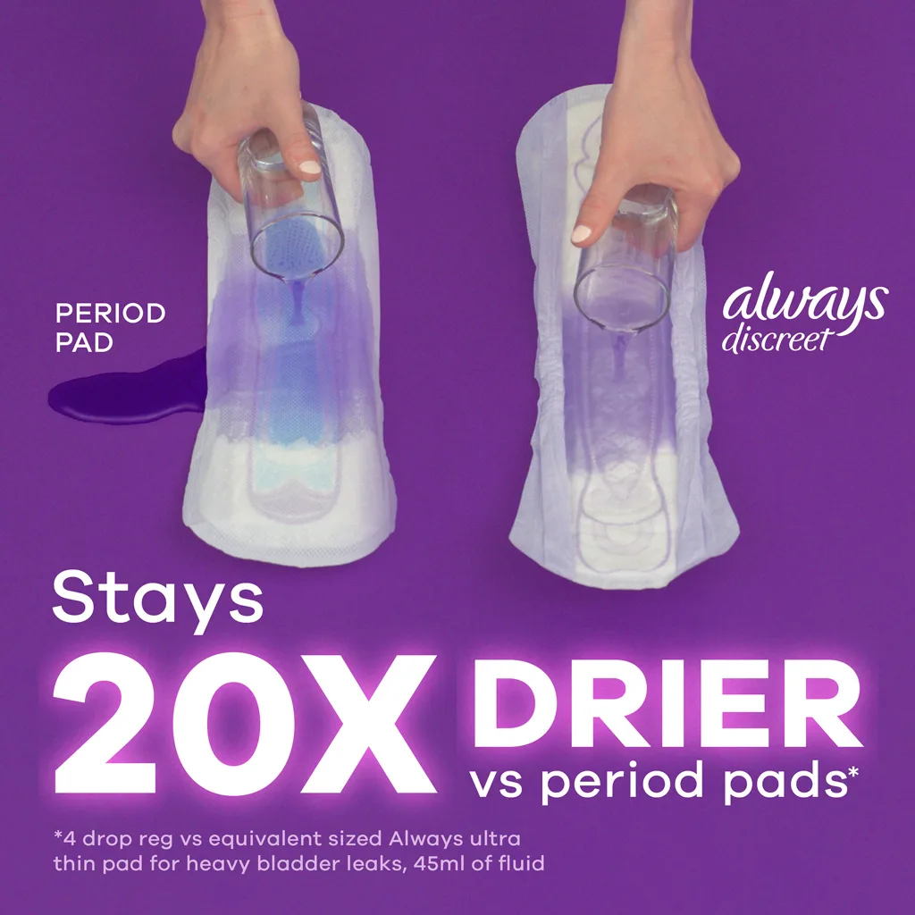 Always Discreet Extra Heavy Long Pads - 6 Drops