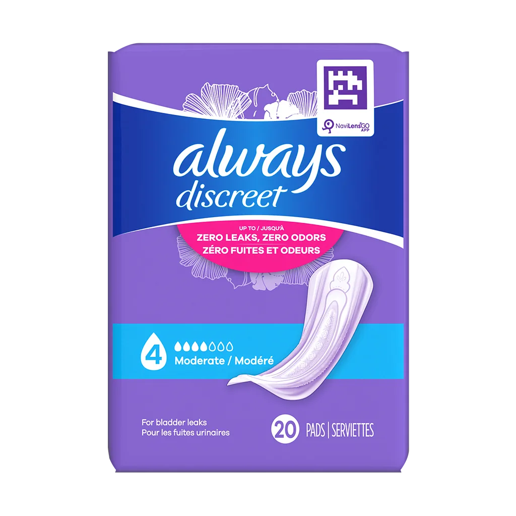 Always Discreet Moderate Pads 20ct