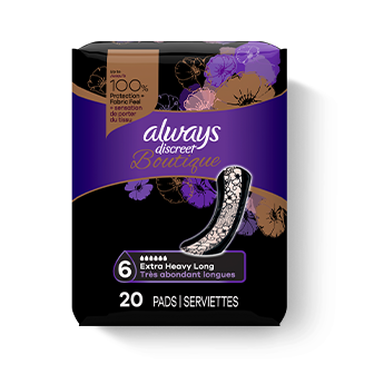 Always Discreet Boutique Incontinence Pads, Moderate, Regular