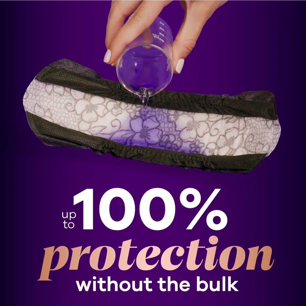 Always Discreet Boutique Liners offer up to 100% protection without the bulk.
