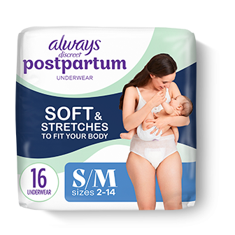 Always Discreet Postpartum Underwear Small Medium Always Discreet