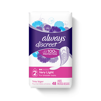 Always Discreet for Sensitive Skin Very Light Long Liners - 2 Drops