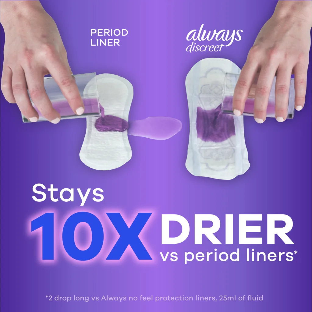 Always Discreet plus Incontinence Liners for Women, Very Light