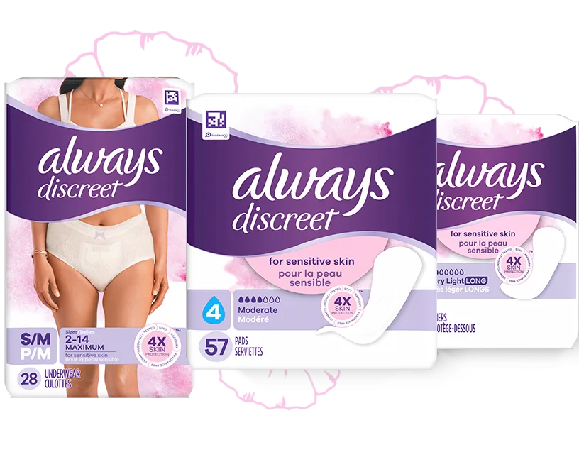 4x Always Discreet Boutique - Incontinence Pants - Peach - Large