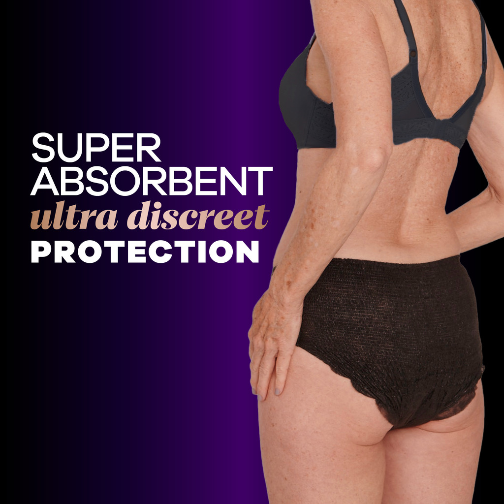 Always Discreet Boutique Low-Rise Incontinence Underwear Size L Maximum  Absorbency, Up to 100% Leak Protection, Black, 10 Count - ShopRite