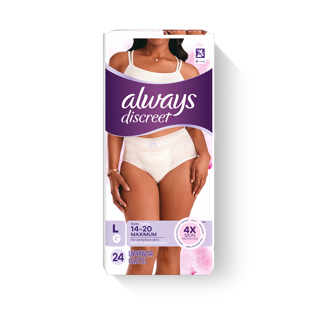 Always Discreet Sensitive Adult Incontinence Underwear for Women Maximum  Large Fragrance-Free, 14 ct - Fred Meyer
