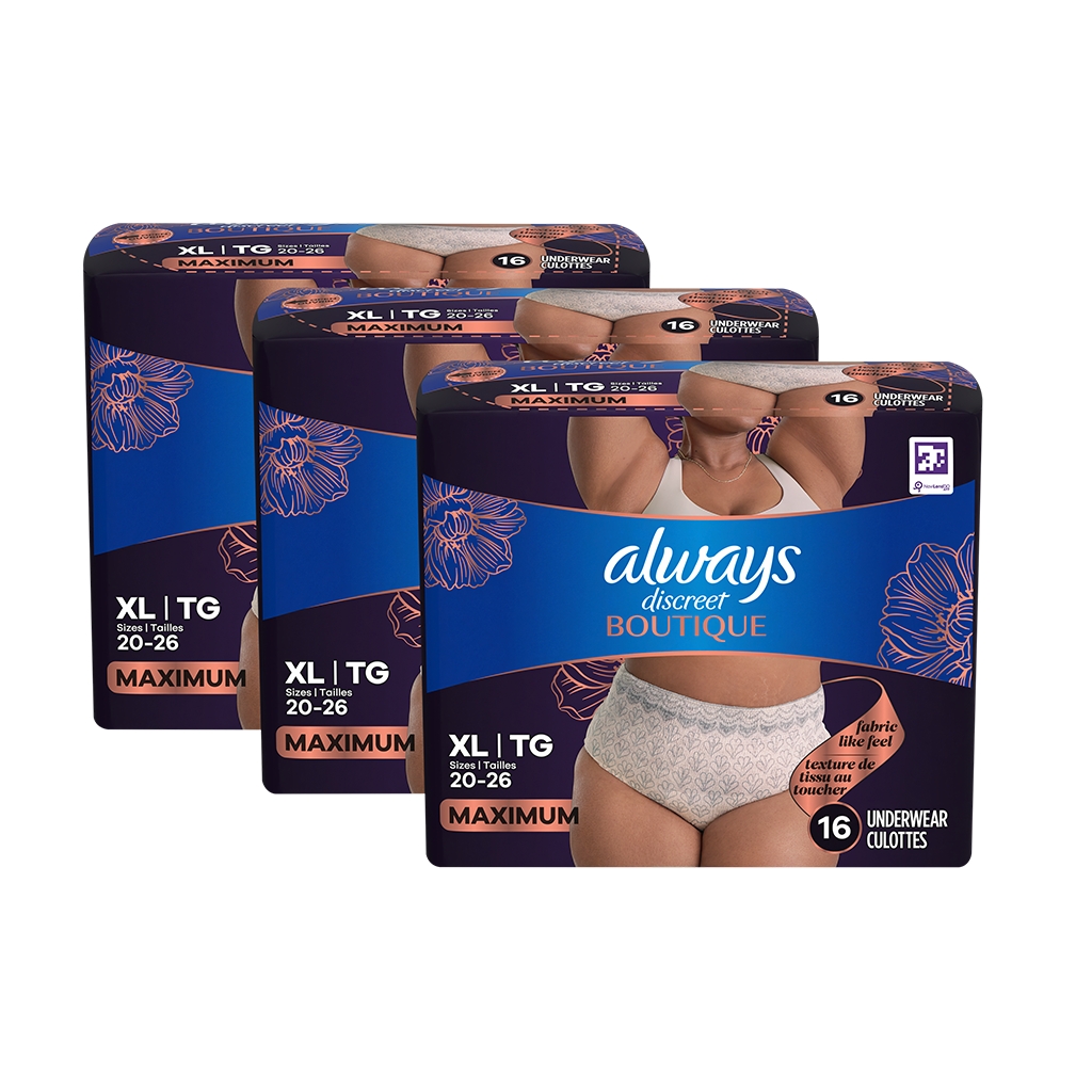 Always Discreet Boutique, Incontinence Underwear, Peach - XL Always Discreet Boutique, Incontinence Underwear, Peach - XL