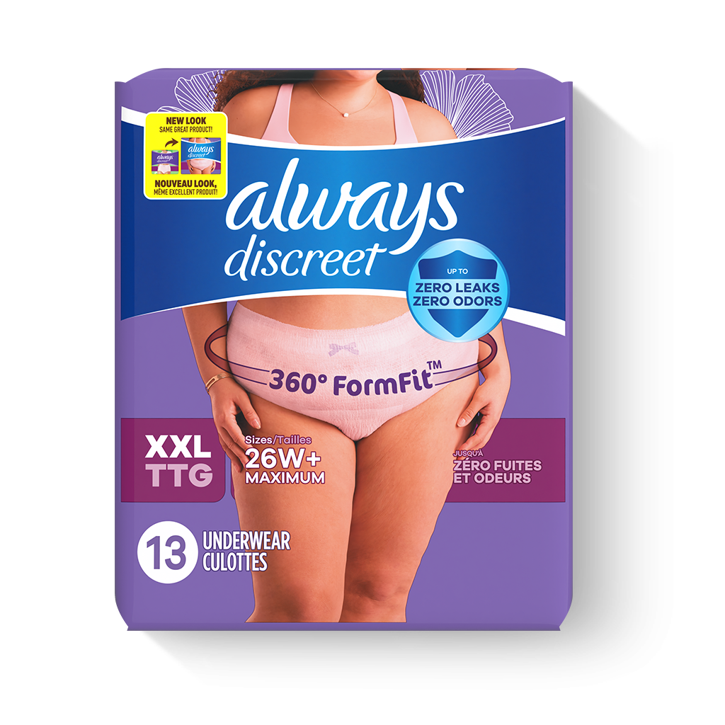 Always Discreet, Incontinence & Postpartum Underwear For Women, Maximum  Protection, XX-Large, 22 Count ( Packaging May Vary )