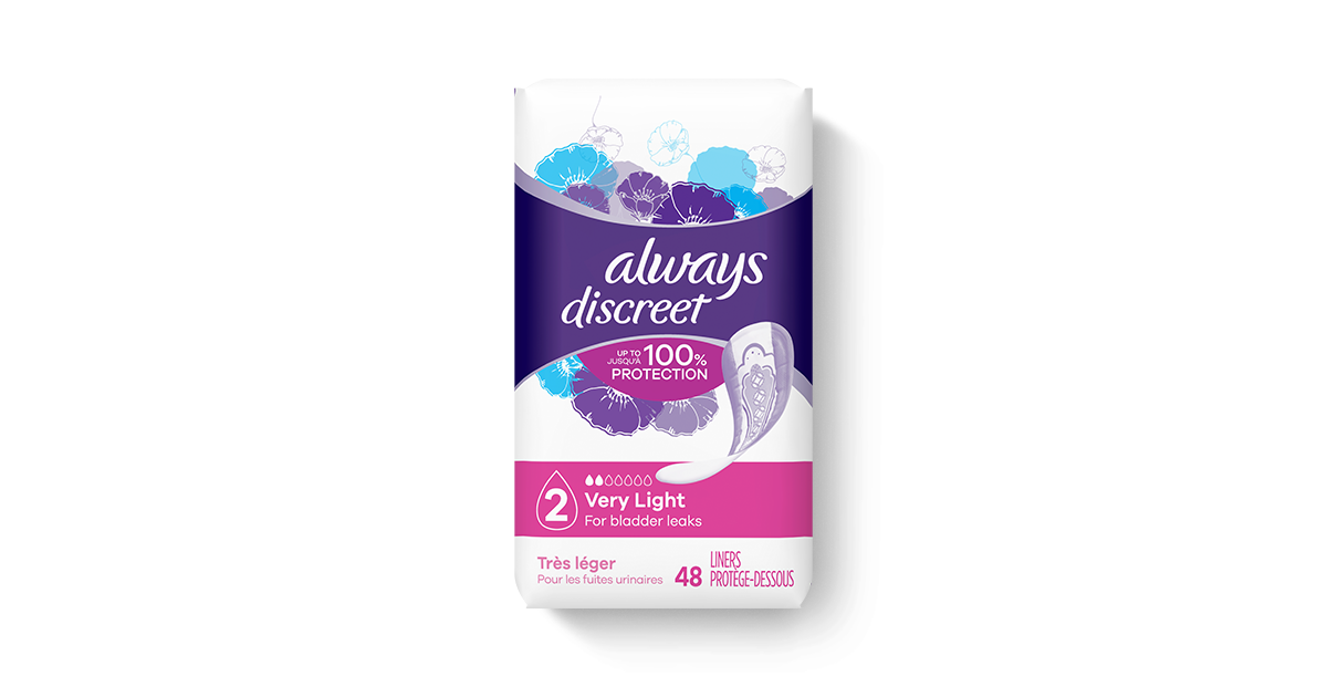 Always discreet incontinence liner panty liners plus pack of 24