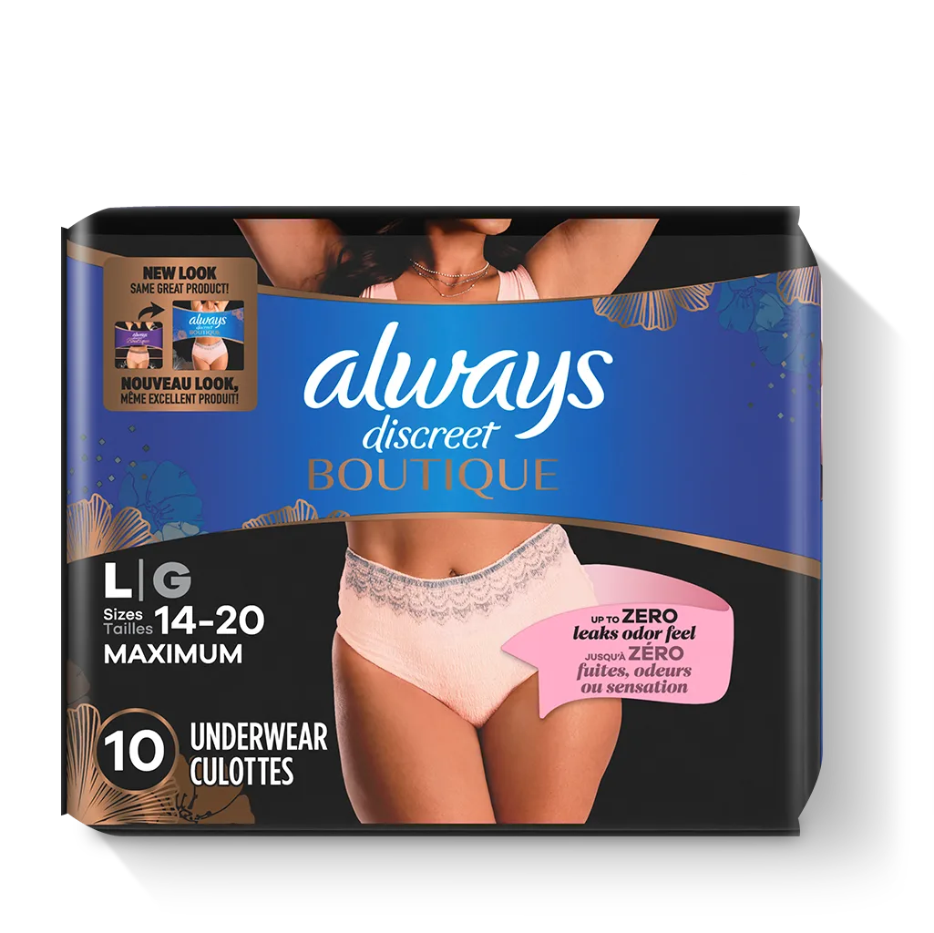 Always Discreet Boutique High-Rise Incontinence Size Small/Medium