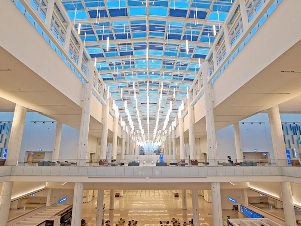 Terminal C glass celling.