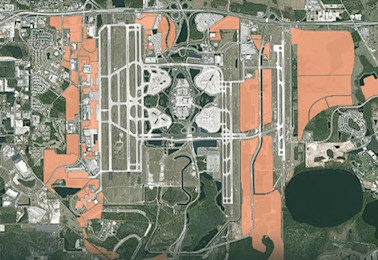 Aerial view of MCO property.