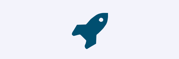 Rocket spaceship icon.