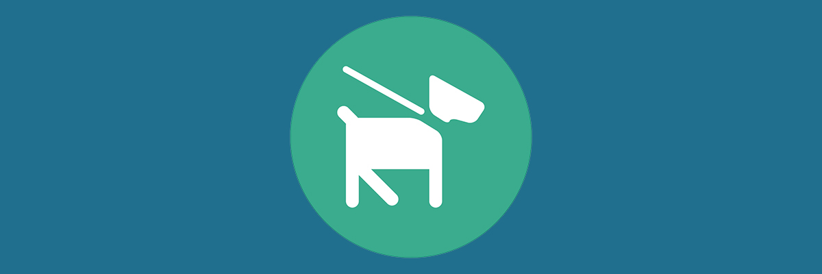 Service animal relief icon.