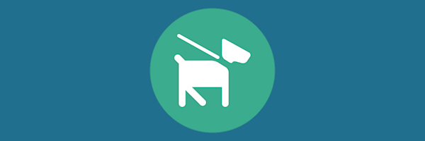 Service animal relief icon.