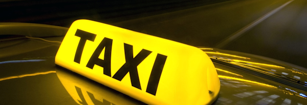 Taxi cab sign.