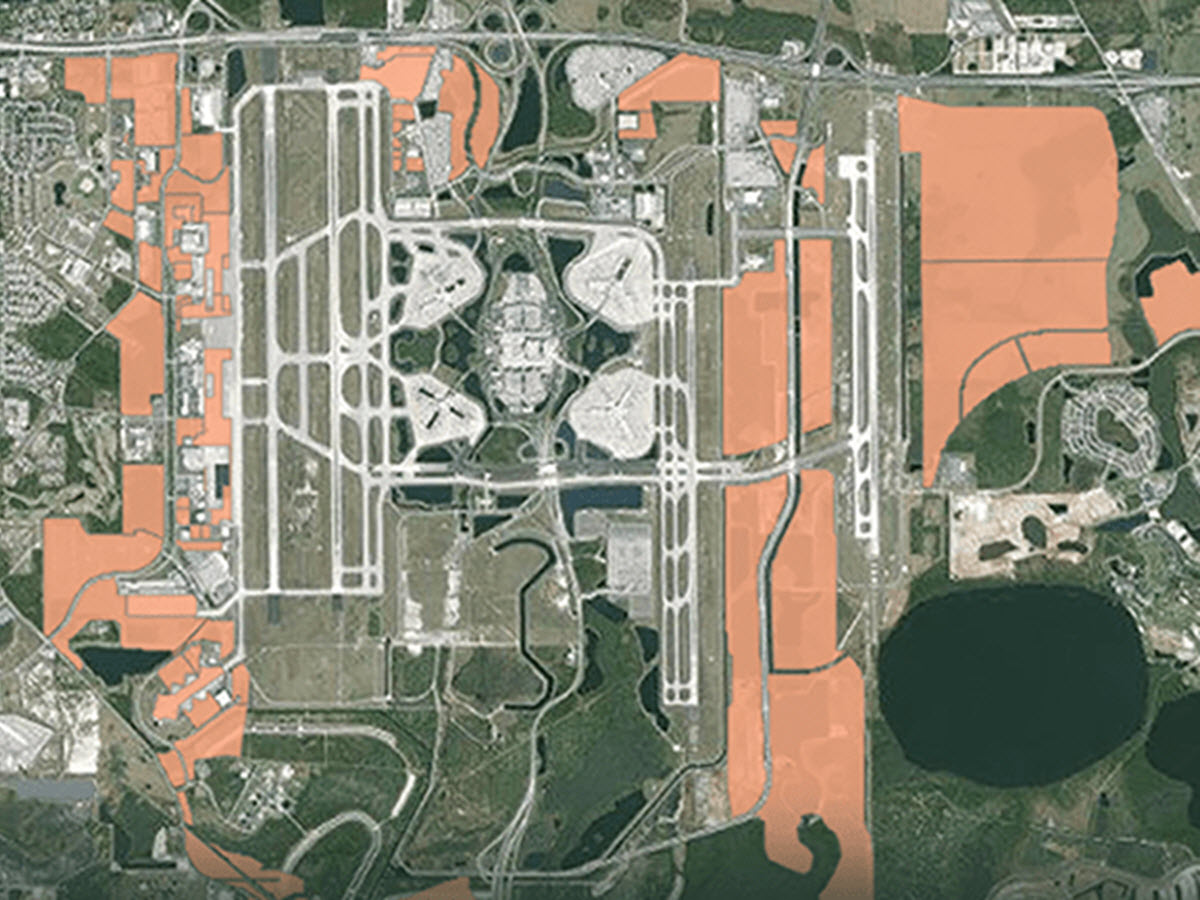Commercial Property. Aerial view of MCO property.