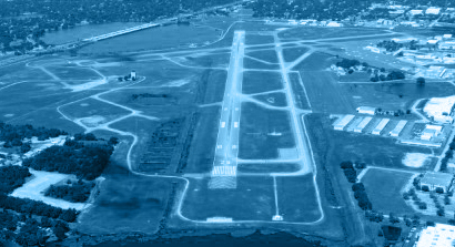 Aerial photo of ORL runway. 