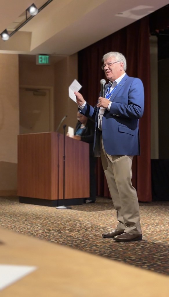 January 2024 Employee Recognition Brunch. Kevin J. Thibault, GOAA CEO speaks at brunch. 