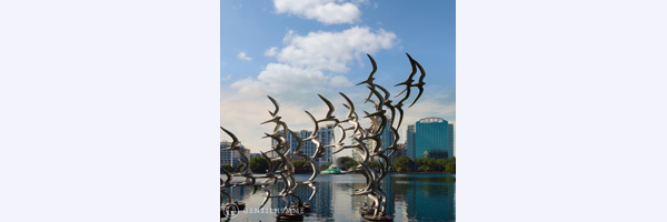 ART SCULPTURES
Locations:
Take a Flight by Douwe Blumberg at Lake Eola
Waltzing Matilda by Alice Aycock at Mennello Museum of American Art
Union by Ralfonso Gschwend at Lake Eola