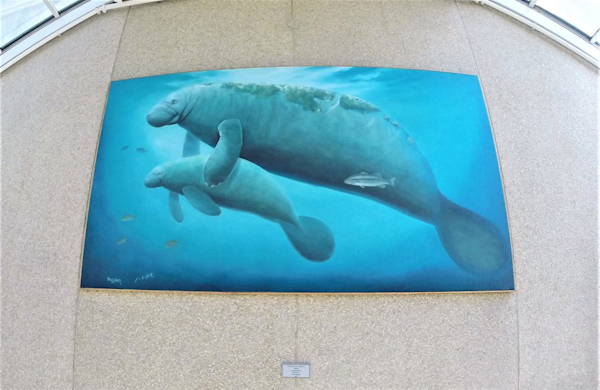 Artist: Robert Wyland (b. 1956)
Details: 1986, 8 by 14 feet, Oil on canvas
Collection: GOAA Art Collection
Location: Terminals A & B, Level 3, Security Checkpoint for Gates 1-59