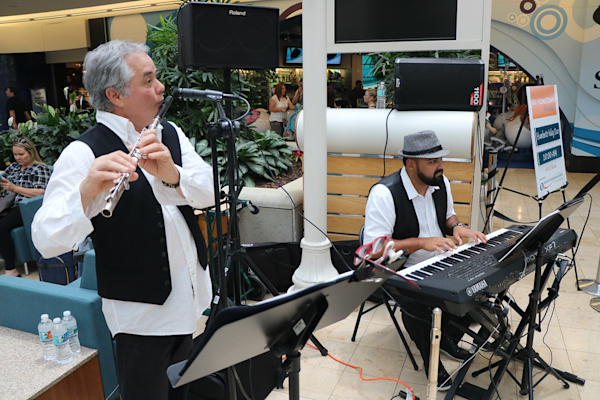 Humberto Velez Duo June 2017 playing instruments at MCO.