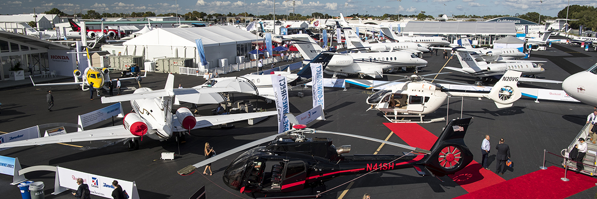 In 2006, planes on display at ORL. Orlando hosted the static display for the National Business Aviation Association convention.