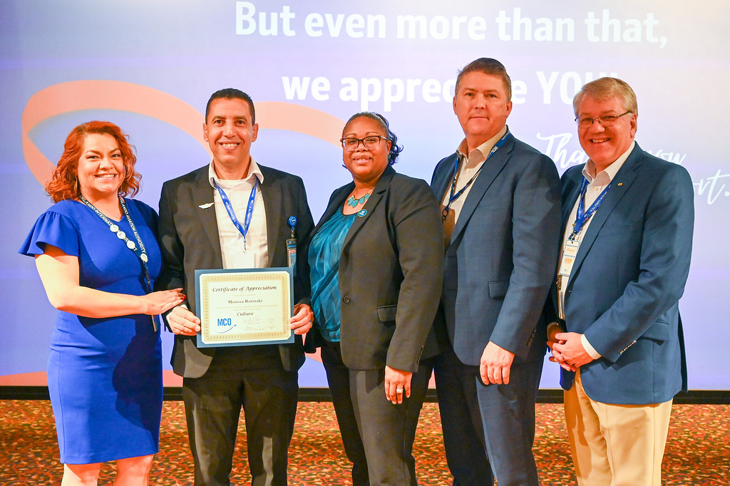January 2024 Employee Recognition Brunch group photo with Kevin J. Thibault, GOAA CEO.