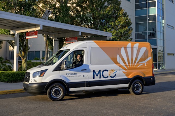 MCO Shuttle parked in front of the annex building.