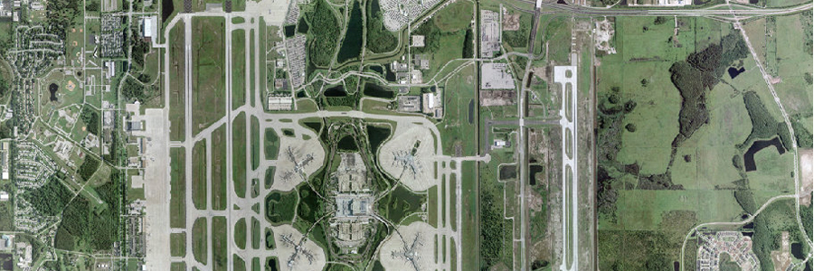 2003 aerial photo of the Fourth parallel runway (17L/35R.