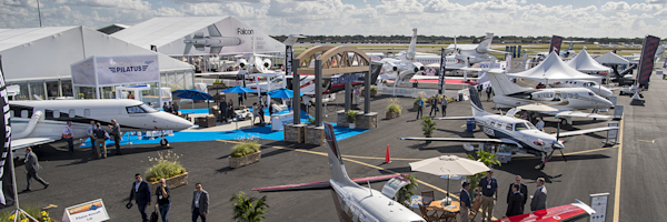 In 2003, planes on display at ORL. Orlando hosted the static display for the National Business Aviation Association convention.