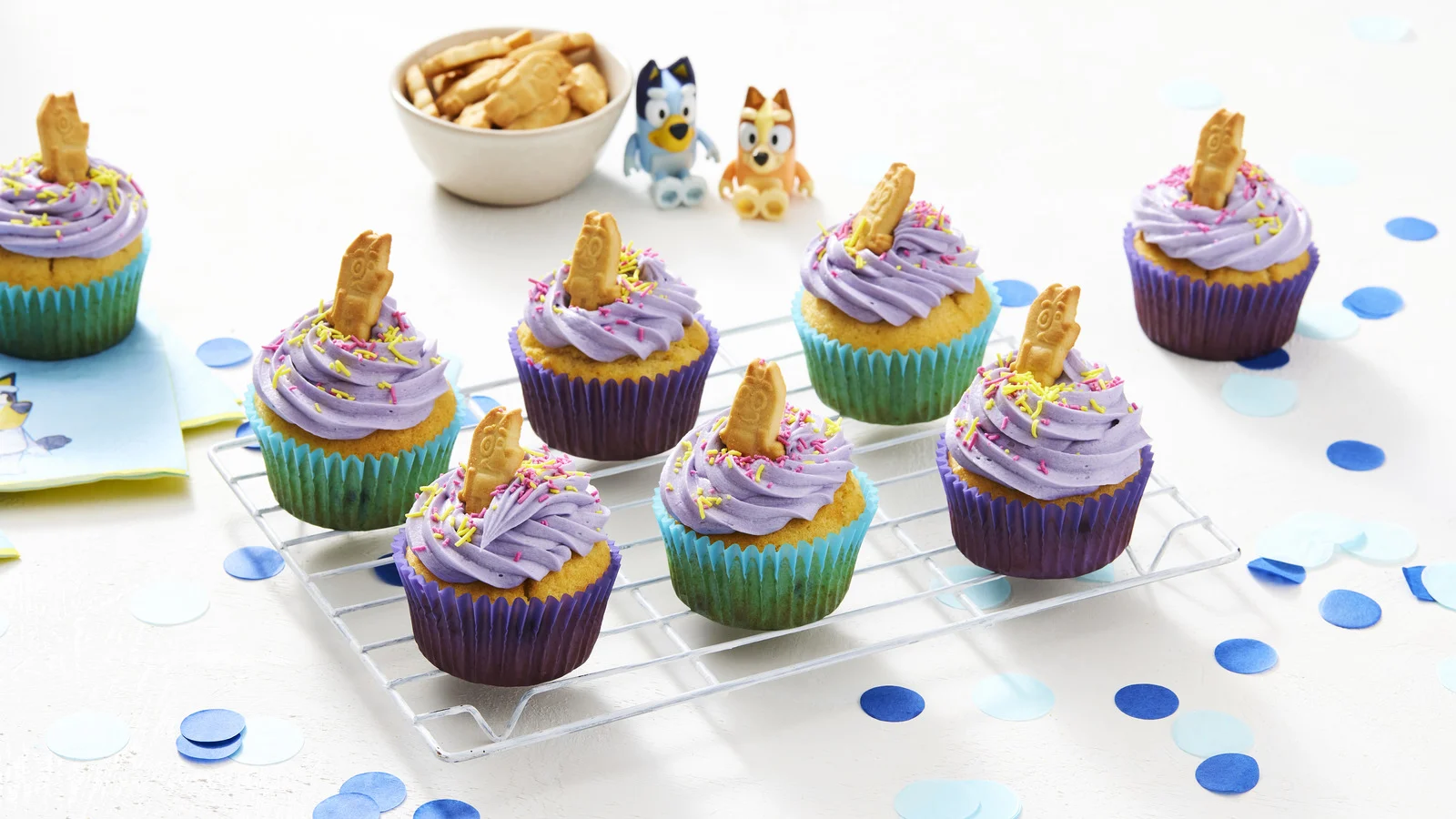 Hero Image Recipe Arnott’s Quick Mix Bluey Shadowland Cupcakes 