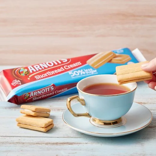 Image of reduced sugar shortbread cream
