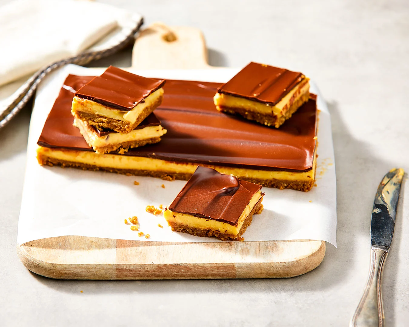 Hero Image Recipe Arnott’s Butternut Snap, Vanilla Custard and Chocolate Slice