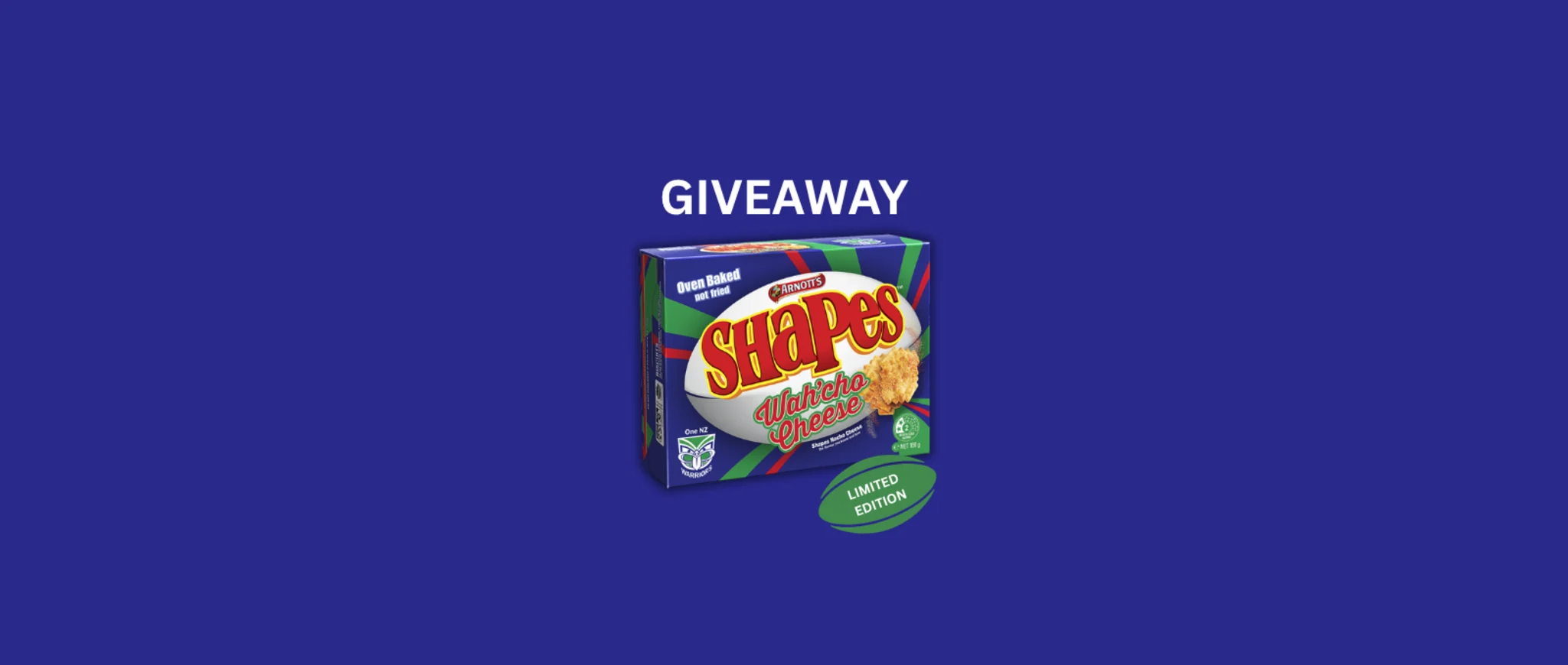 Hero Image Recipe Article - Arnott’s Shapes Wah’cho Cheese Giveaway (New Zealand)