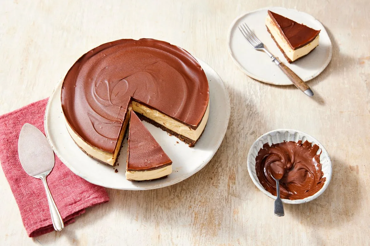 Hero Image Recipe Choc Ripple peanut butter cheesecake