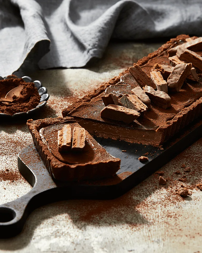 Hero Image Recipe Arnott’s Tim Tam Double Choc Ganache Tart