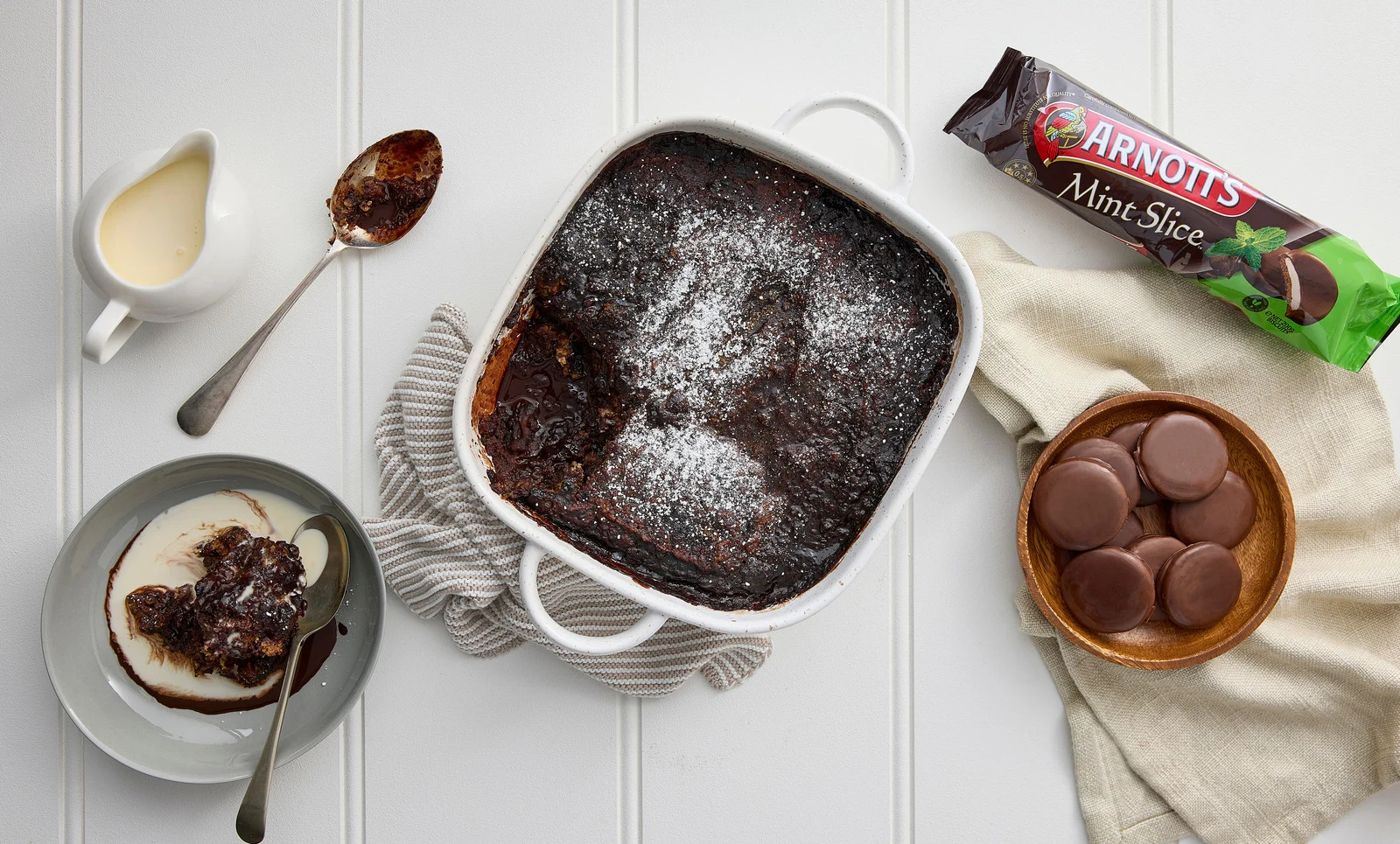 Hero Image Recipe Mint Slice Self-Saucing Pudding 