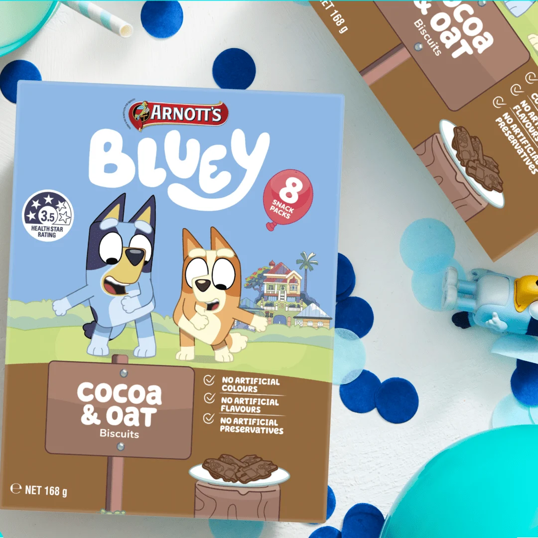 Arnott's Bluey Cheese Flavoured Snacks Pack 168g, 59% OFF