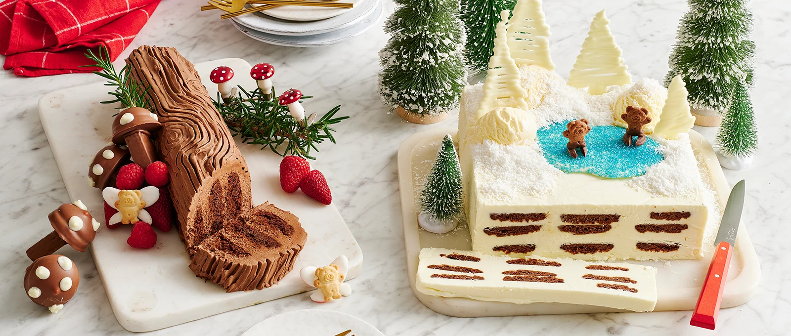 Hero Image Recipe  Double Choc Ripple Christmas Log