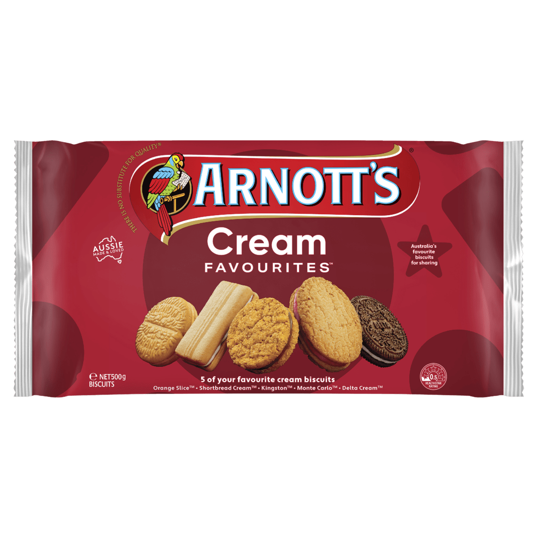 Pack Shot for Arnott's Cream favourites