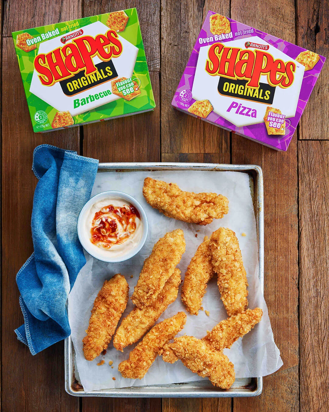 Hero Image Recipe Pizza Shapes Crumbed Chicken Tenders 