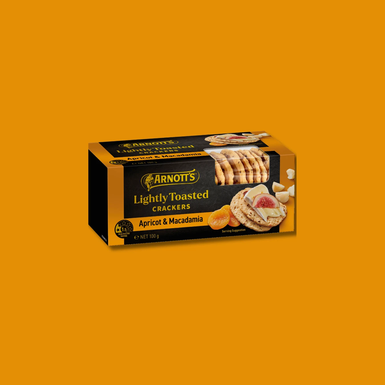  Lightly Toasted Crackers Apricot & Macadamia