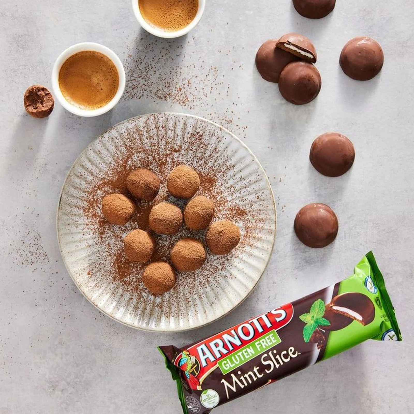 Hero Image Recipe Arnott’s Gluten Free Mint Slice Truffles