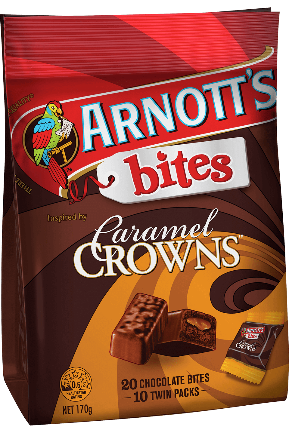 Arnott's Bites Caramel Crown