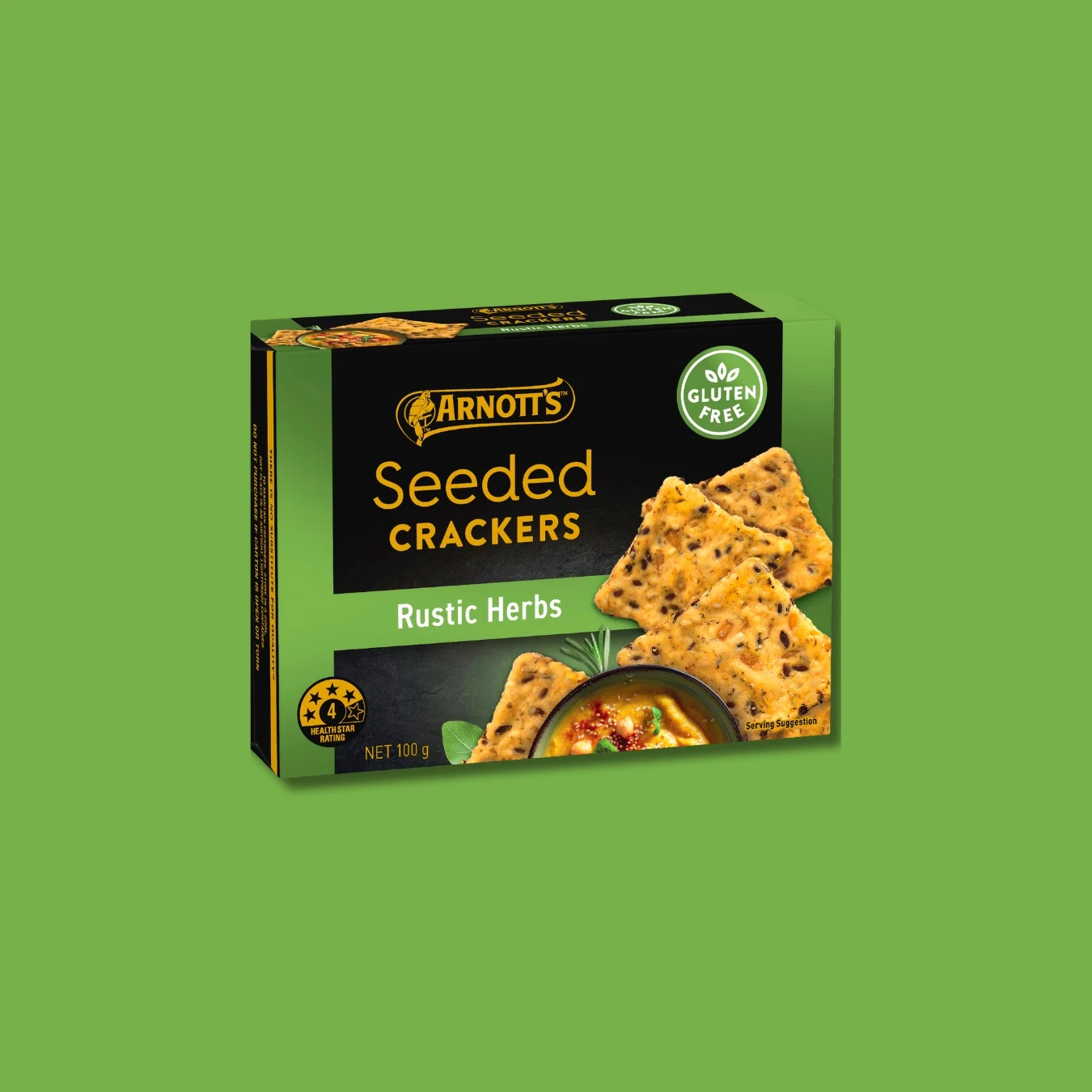 Seeded Crackers Rustic Herbs