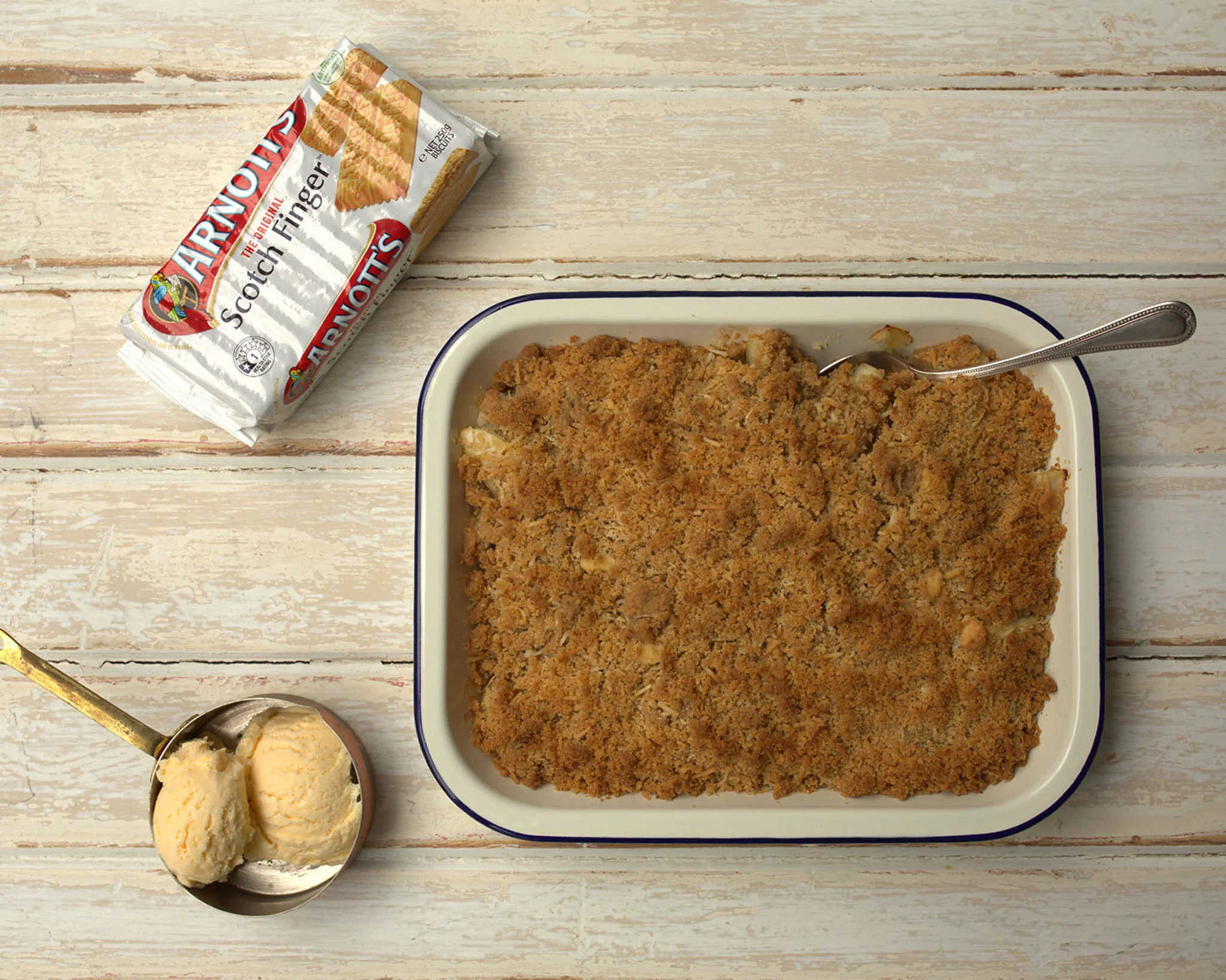 Hero Image Recipe Arnott’s Scotch Finger Apple Crumble